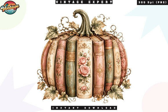 Download Book Pumpkin Vintage Autumn PNG - Autumn Collection