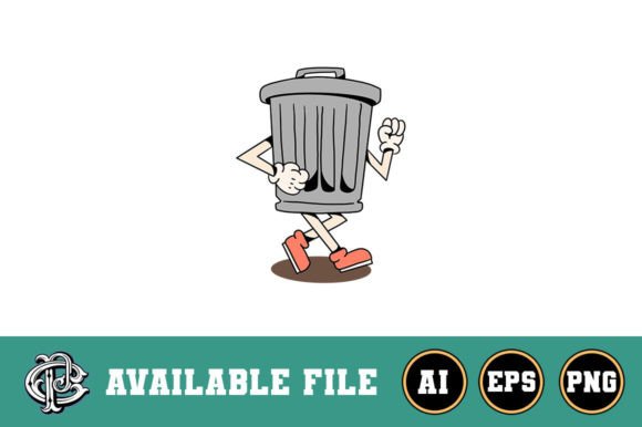 Download Jogging Trash Cartoon Design - Premium Resources