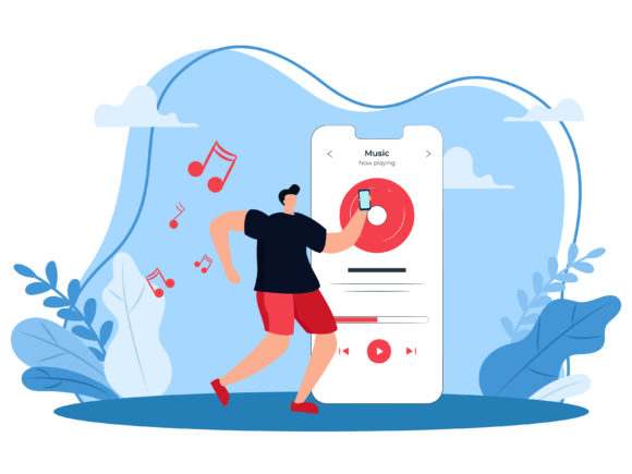 Download Jogging &amp; Listening to Music on Gadget - Premium Resources