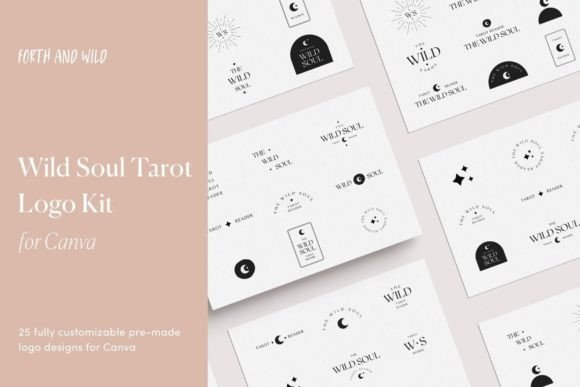 Download Wild Tarot Modern Canva Logo Kit - Tarot Collection