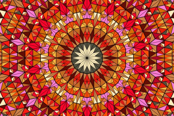 Download Triangle Mosaic Mandala Background - Mosaic mandala Collection