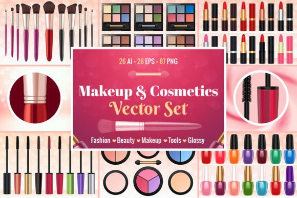 Download Makeup &amp; Cosmetics Vector Set - Cosmetics Collection