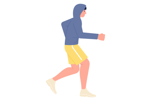 Download Young Man Jogging. Smiling Teen Guy Runn - Premium Bundle