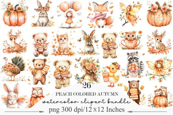 Download Peach Colored Autumn Clipart - Autumn Collection