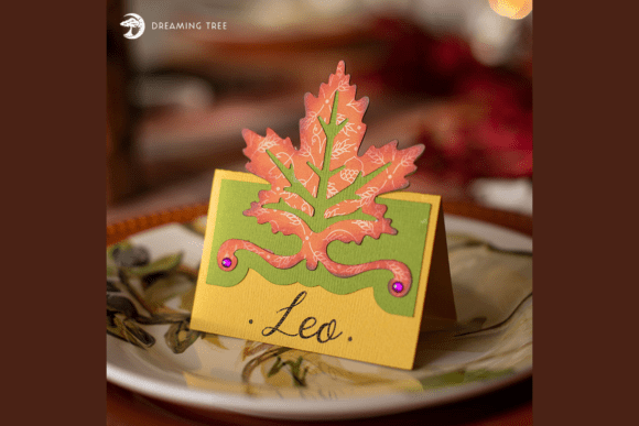 Download Autumn Leaf Place Card - Autumn Collection