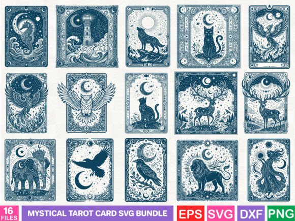 Download Mystical Tarot Card SVG Bundle - Tarot Collection